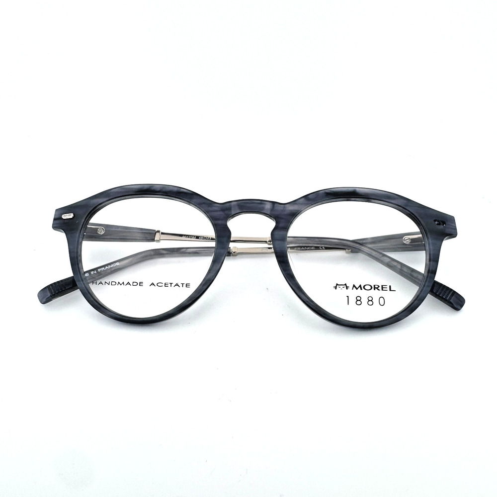 Morel 1880 Eyeglasses Frames 60123M BG03 Blue Gray Round 48-23-145 New